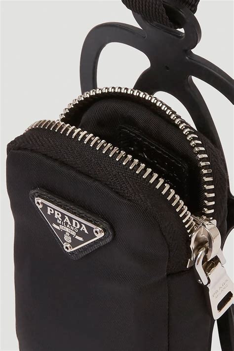 prada crossbody bag black white